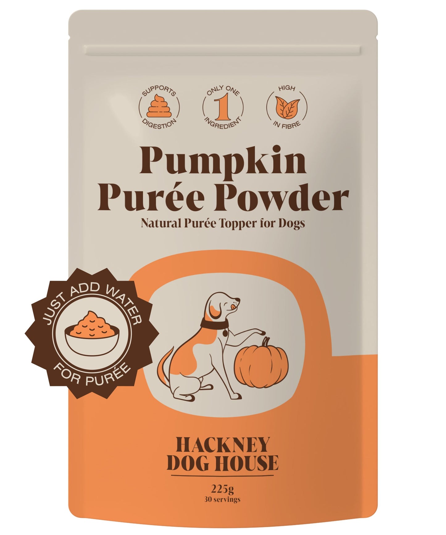 Single Pack | Pumpkin Puree Powder For Dogs | 30 Servings (RRP: £15.95)