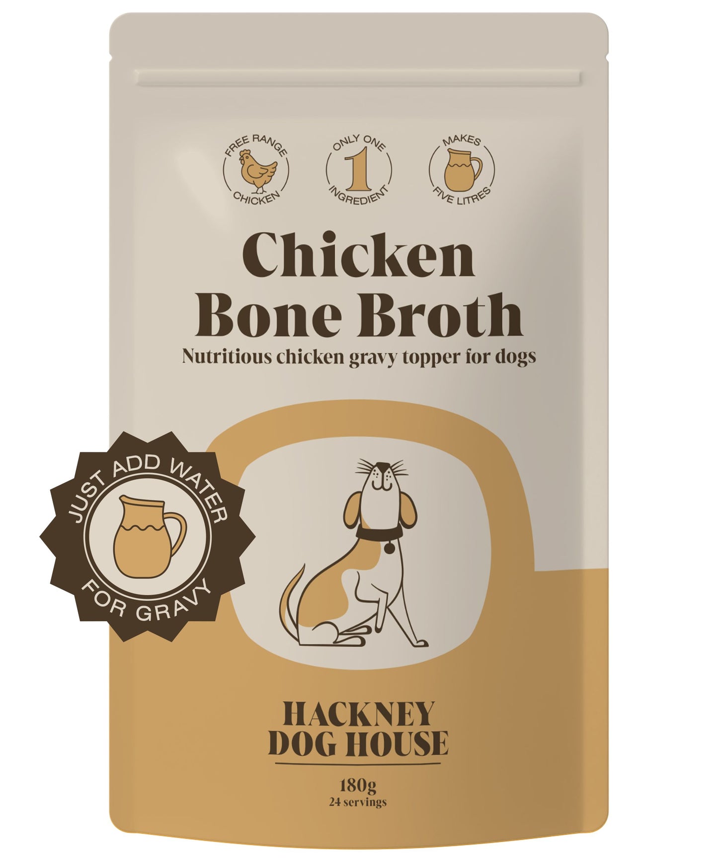 Single Pack | Bone Broth Powder for Dogs | Makes Five Litres (RRP: £17.95)