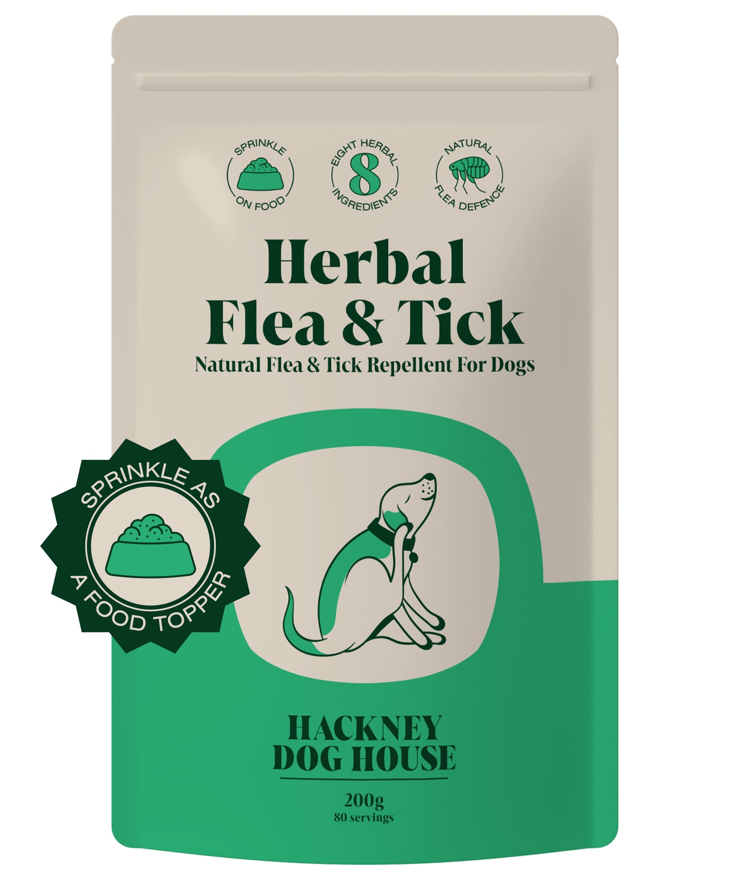 Single Pack | Herbal Flea & Tick for Dogs | 80 Servings (RRP: £16.95)